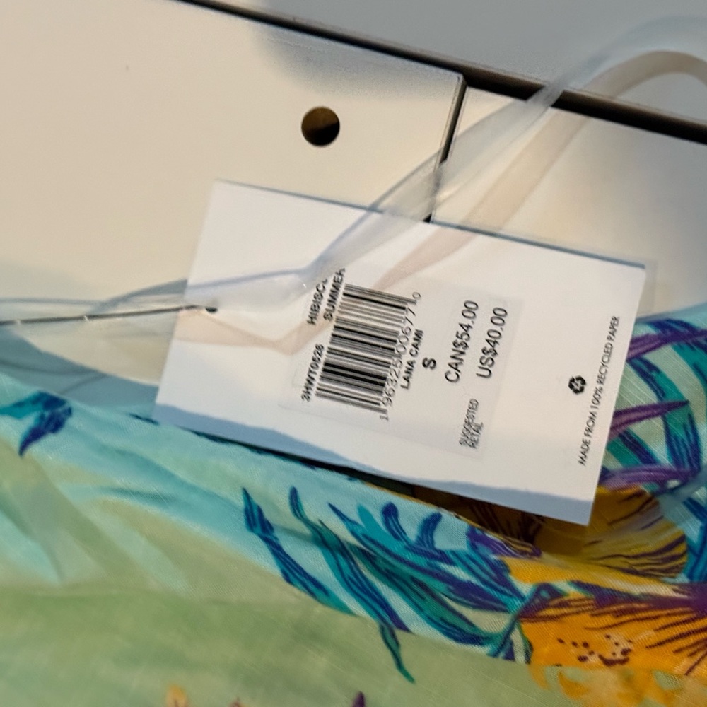 Floral Print Spaghetti Strap Top - Picture 5 of 5